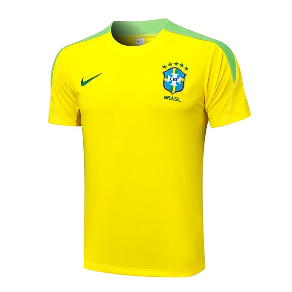 Camiseta Entrenamiento Brasil 2024 2025 Amarillo Verde